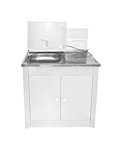 Умывальник "Акватекс" ДУЭТ (Бак антикор, с ЭВН + мойка нерж) белый Электромаш