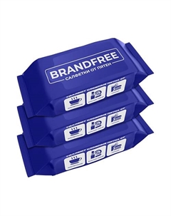 Влажные салфетки для удаления пятен, 3×8 (24 шт.) 100 Brandfree