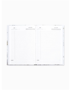 Ежедневник А5, 160 л. твердая обложка «Белый мрамор» Artfox