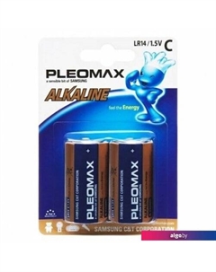 Батарейки Alkaline C 2 шт. Pleomax