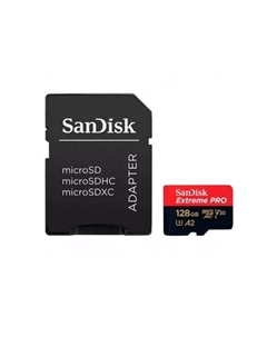 Карта памяти Extreme PRO microSDXC SDSQXCD-128G-GN6MA 128GB (с адаптером) Sandisk