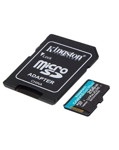 Карта памяти Canvas Go! Plus microSDXC 256GB (с адаптером) Kingston