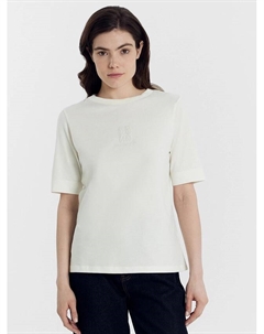 Футболка женская светло-молочная с печатью Mark formelle