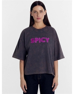 Футболка женская серая с обработкой эйсид Mark formelle