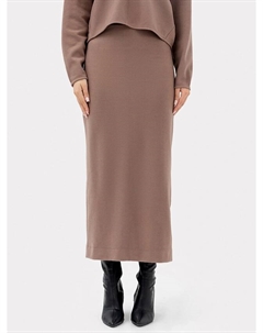 Юбка женская миди в таупово-бежевом цвете Mark formelle