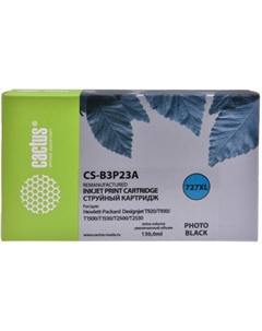 Картридж струйный CS-B3P23A №727 (фото черный) Cactus