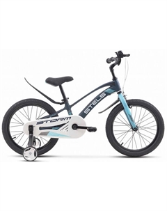 Детский велосипед Storm KR 18 р.9 (темно-синий/зеленый) Stels