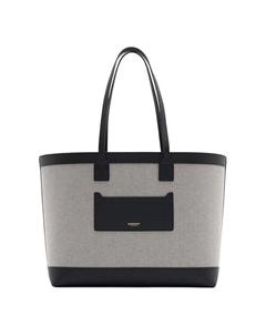 Сумка Canvas With Smooth Calfskin Tote Bag (Bag+Dust Bag) Burberry