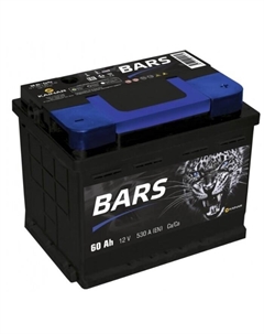 Автомобильный аккумулятор BARS 60 Ач 6СТ-60.0 VL, обратная полярность Барс