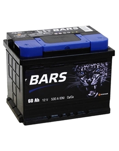 Автомобильный аккумулятор BARS 60 Ач 6СТ-60.1 VL, прямая полярность Барс