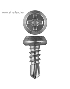 Саморезы «» СЛМ-СЦ со сверлом для листового металла, 9.5×3.5 мм, цинк, 22 000 шт. Зубр