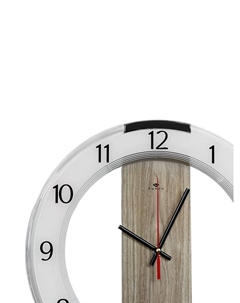 Часы настенные интерьерные "Полоса", бесшумные, d-34 см, АА Рубин