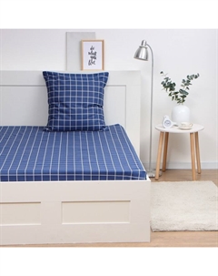 Комплект "Таттерсол" цв.синий: Простыня 145*214см, 70*70см, бязь, 120г, 100% х Экономь и я