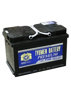 Автомобильный аккумулятор Тюмень 77 Ач 6СТ-77L Premium Tyumen battery