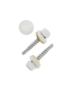 Саморезы кровельные, 4.8х29 RAL9003, белый 250 шт Haupt