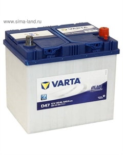 Автомобильный аккумулятор Varta 60 Ач, обратная полярность Blue Dynamic 560 410 054