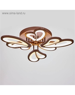 Люстра с ПДУ 661342/12 LED 140 Вт диммер 3 режима 3000-6000К кофе 59×59×8 см Bayerlux