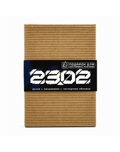 Подарочный набор «23 февраля»: ежедневник А5, 80 листов, паспортная обложка ПВХ и ручка пластик Artfox