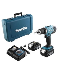 Дрель-шуруповерт DDF453RFE, 18 В, 2×3 Ач, БЗП 13 мм, 400/1300 об/мин, 42/27 Нм Makita