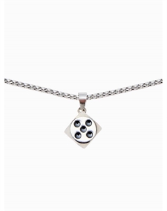 Кулон на цепочке «Игральные кости», чёрный в серебре, 70 см Qf