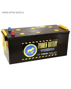 Автомобильный аккумулятор Тюмень 190 Ач 6СТ-190L, Standard, конусная клемма Tyumen battery