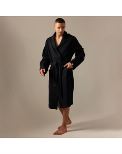Халат вафельный мужской SL HOME: Basic «Дарк Маре», размер XL, хлопок 100%, чёрный Sima-land home