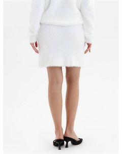 Юбка мини вязаная женская, размер 44, белая Mist