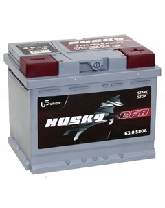 Автомобильный аккумулятор Husky EFB 63 Ач, 6СТ-63.0, обратная полярность