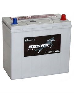 Автомобильный аккумулятор Husky Asia 55 Ач, 75B24L, обратная полярность