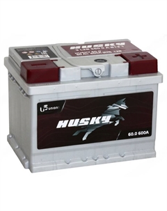 Автомобильный аккумулятор Husky 60 Ач, 6СТ-60.0 (низкая), обратная полярность