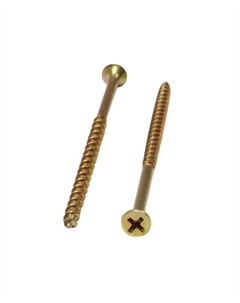 Саморез по дереву 4.2×89 мм, крупная резьба, желтый цинк, в упаковке 15 кг Tundra
