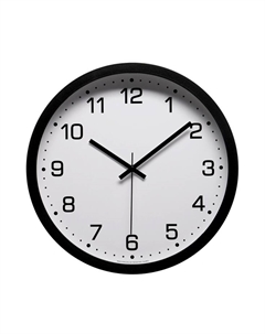 Часы настенные, серия: Классика, плавный ход, d-30.5 см, черные Troykatime