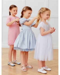 Платье детское нарядное, рост 140 см, белое Kaftan