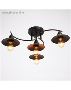 Люстра 70008/4 4×40 Вт Е27 черный 50×50×30 см Экономсвет