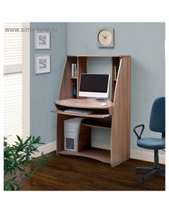 Стол компьютерный №3, 850×650×1326 мм, цвет ясень шимо тёмный Матрица