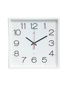 Часы настенные, интерьерные, бесшумные, 30 х 30 см, корпус белый Рубин