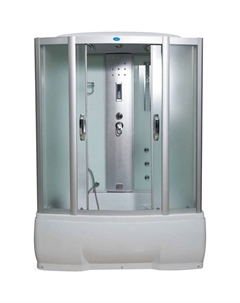 Душевая кабина ВМ 8206, 150 × 85 × 215 см, глубокий поддон, матовая, гидромассаж, электрика Водный мир