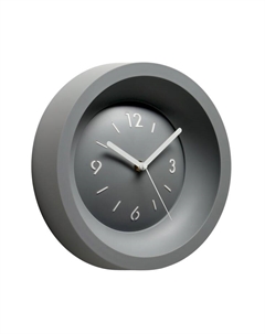 Часы настенные, серия: Классика, плавный ход, d=25.4 см, без стекла, серые Troykatime
