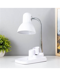 Настольная лампа 1х60вт E27 к-1,5м белая Уютель