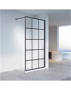 Душевое ограждение Veconi Korato KR=80-100-01-C7, 1000×2000 мм, прозрачное стекло, черный