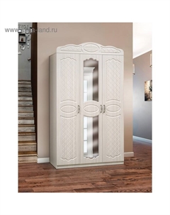 Шкаф 3-х дверный «Венеция 5.1» с зеркалом, цвет ясень анкор светлый / ясень бланко матовый Матрица