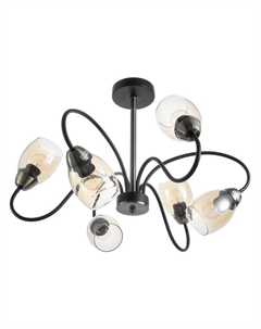 Люстра «Джиро» 6×60 Вт Е27 черный/бронза 59×59×42 см Svk