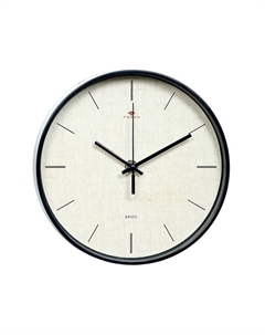 Часы настенные, интерьерные, бесшумные, d-19.5 см, черные Рубин