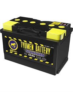 Автомобильный аккумулятор TYUMEN BATTERY 66 А/ч 6СТ-66L Standard (низк), прямая полярность Tyumen battery