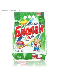 Стиральный порошок "" Color, автомат, 4 кг Biolan