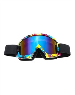 Очки-маска для езды на мототехнике, стекло сине-фиолетовый хамелеон, камуфляж-бомбер, ОМ-16 Torso