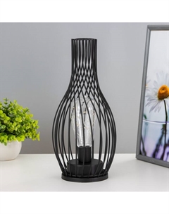 Ночник «Колбе» от батареек 3хAA черный 14×14×29 см Risalux