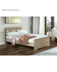 Кровать «Венеция 7», 1400×2000 мм, цвет ясень шимо светлый / арон матовый Матрица