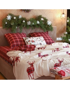 Постельное бельё евро «» Scottish deer, поплин Этель