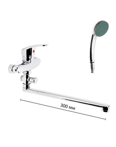 Смеситель для ванны ROEGEN RC100A, однорычажный, с душевым набором, цинк, хром Roegen